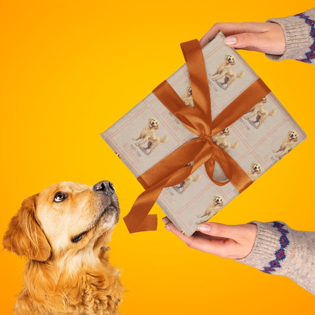 Don't Stop Retriving - dog lover -Golden Retriever Wrapping Paper (Don't Stop Retriving - dog lover -Golden Retriever Wrapping Paper)
