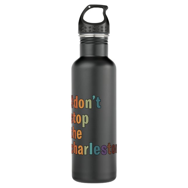 Dont Stop The Charleston Funny Mahjong Player Chin 710 Ml Water Bottle (Front)