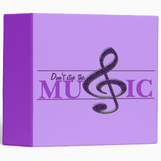 Don't Stop The Music Purple Accent Binder