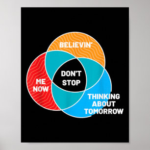 Don't Stop Venn Diagram Clic Rock Poster
