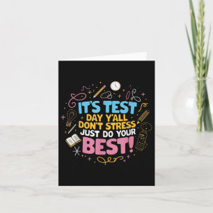 Dont Stress Do Your Best Motivational Testing Card