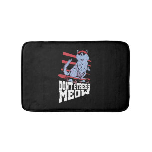 Don't Stress Meow Stress Awareness Month Bath Mat