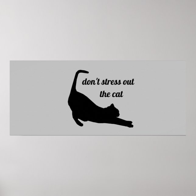 Don't Stress Out The Cat Funny Poster (Front)