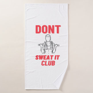 Dont sweat it gym workout towel custom name