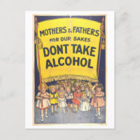 "Don't Take Alcohol" Vintage Prohibition Poster