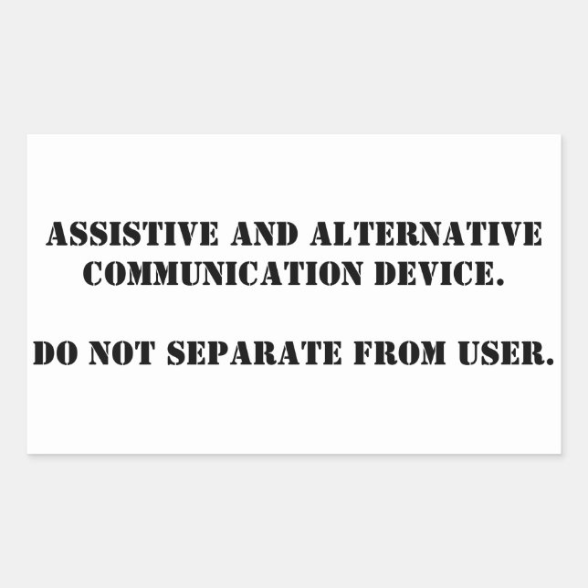 Don't Take Away AAC plain Sticker (Front)