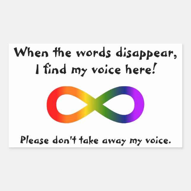Don't Take Away My Voice Neurodiversity Sticker (Front)