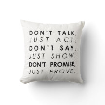 don't talk just act Motivational quote