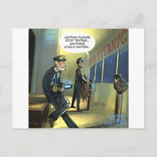 Don't Text And Titanic Funny Postcard