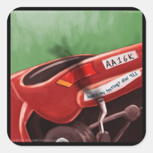 Dont Text & Drive Rick London Funny Square Sticker