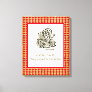 Don't Think Alice Mad Hatter Quote Canvas Print