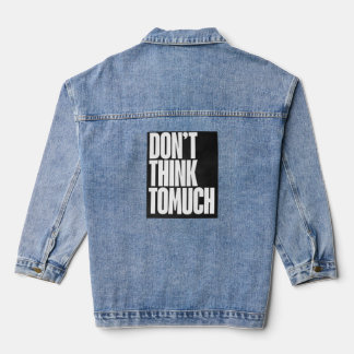 Don't think too much logo on women's denim jacket.