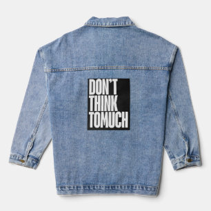 Don't think too much logo on women's denim jacket. jacket