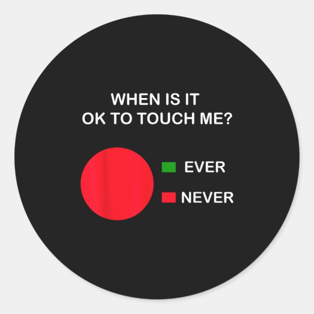 Don't Touch Me - Never Touch Me Circle Graph Intro Classic Round Sticker (Front)