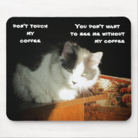 Don't touch my coffee Cat Meme