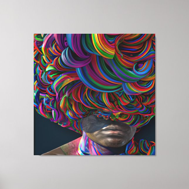 Don't Touch My Hair Black Melanin Afro Queen Crown Canvas Print (Front)