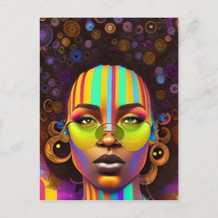 Don't Touch My Hair Black Melanin Afro Queen Crown Postcard