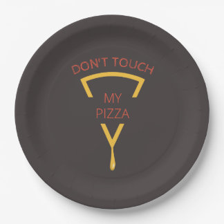 Don't Touch My Pizza Personalized Pizzeria Paper Plate