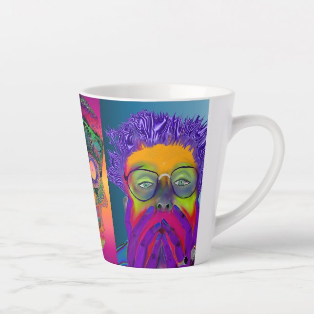 don't touch your face! latte mug (Right)