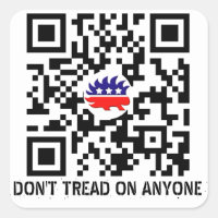 Don't Tread On Anyone Libertarian Party QR Sticker