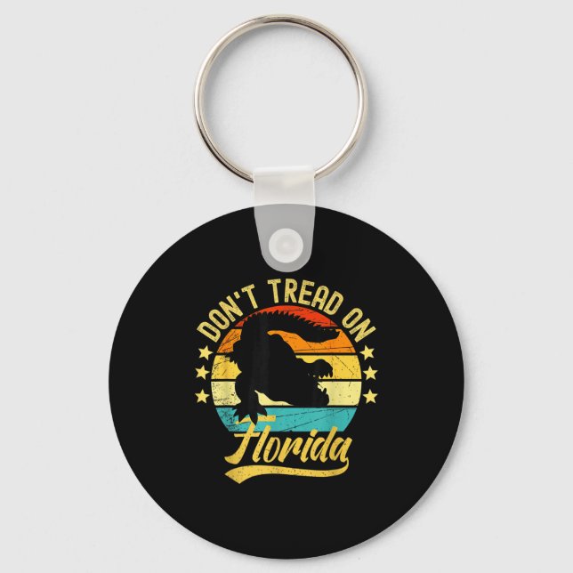 Don't Tread On Florida Alligator  Keychain (Front)