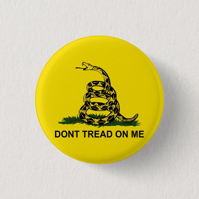 Don't Tread On Me 1 Inch Round Button (Front)