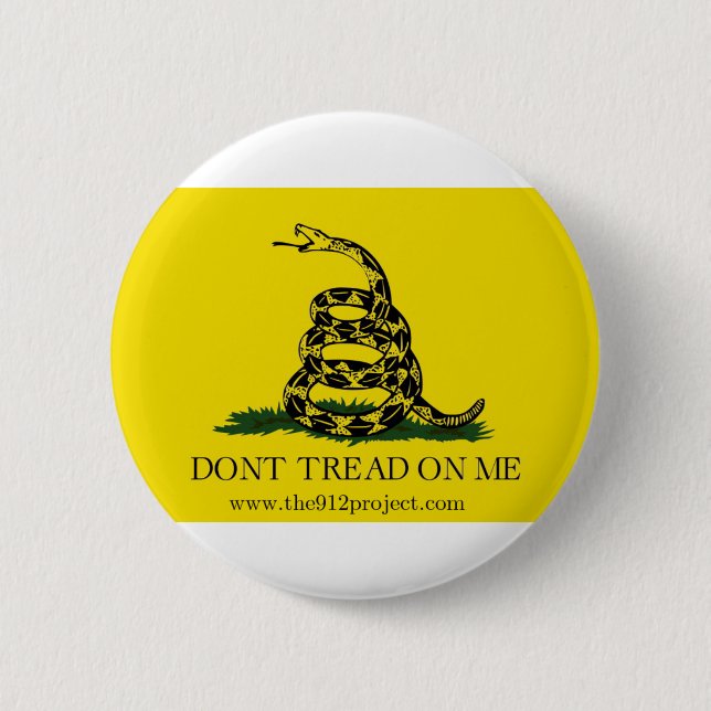 Don't Tread On Me 2 Inch Round Button (Front)