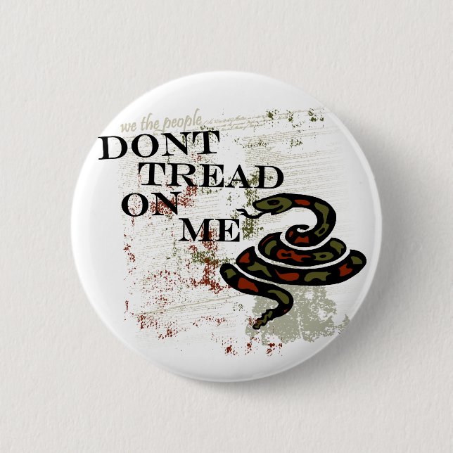 Dont Tread on Me 2 Inch Round Button (Front)