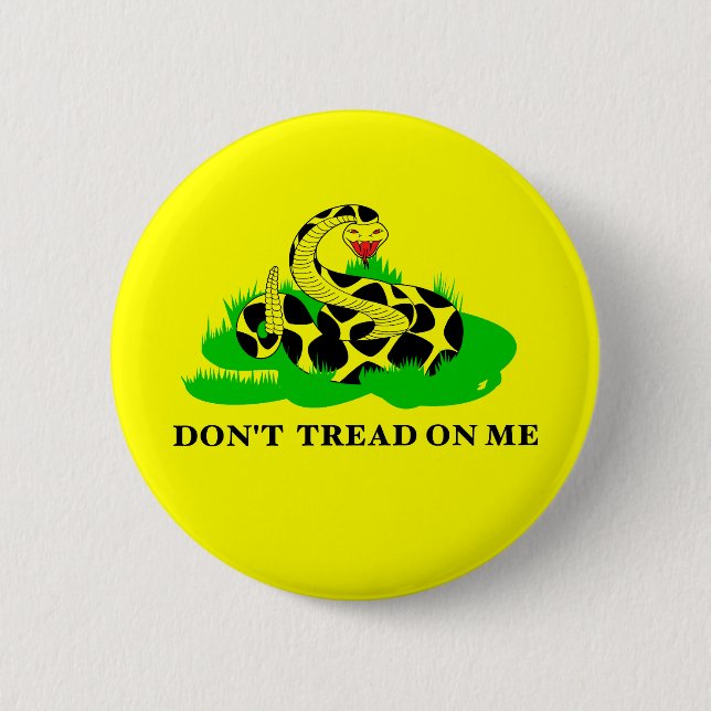 Dont Tread on Me 2 Inch Round Button (Front)