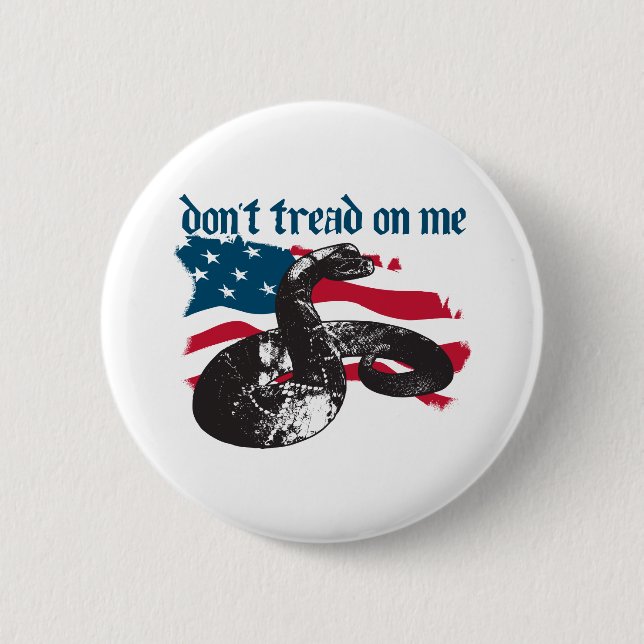 Don't Tread On Me 2 Inch Round Button (Front)