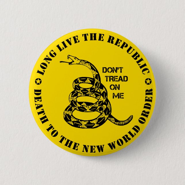 Don't Tread On Me 2 Inch Round Button (Front)