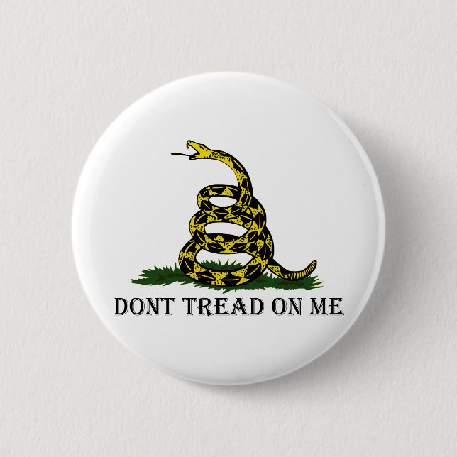 Dont Tread On Me 2 Inch Round Button (Front)