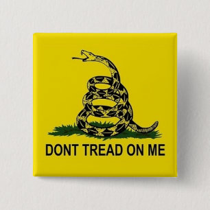 Don't Tread on Me 2 Inch Square Button