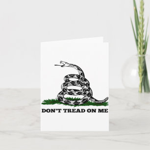 Don't Tread On Me 2nd Amendment Patriotic New Nove Card