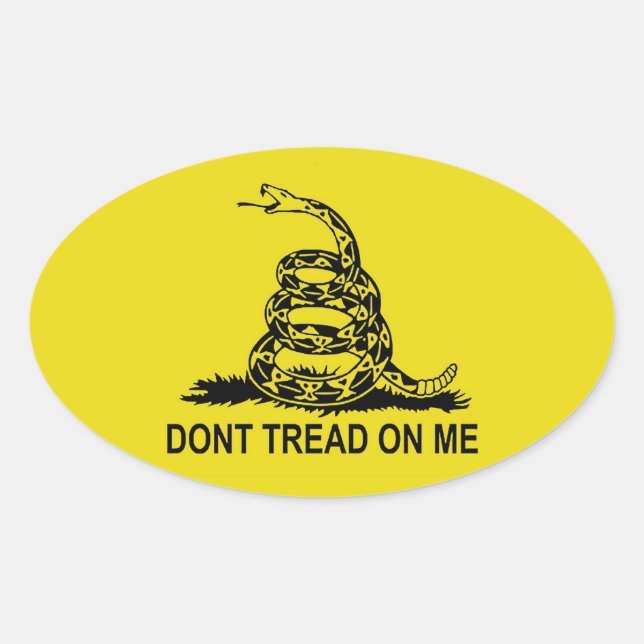 DON'T TREAD ON ME 2ND AMENDMENT UNITED STATES OVAL STICKER (Front)