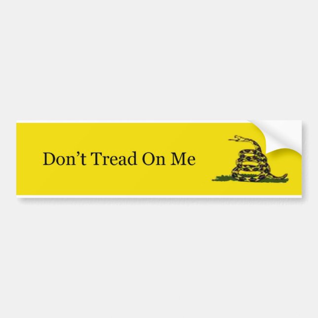 don't tread on me bumper sticker (Front)