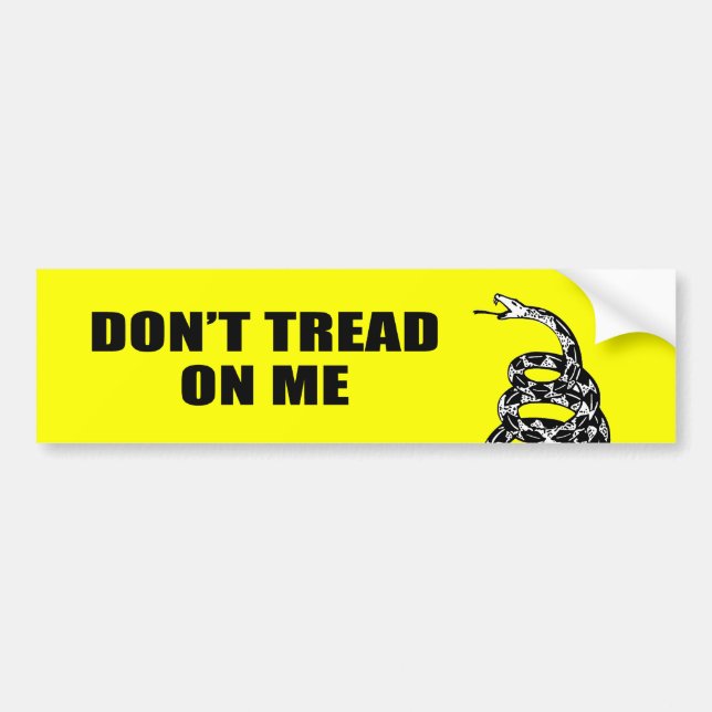 Don't Tread on me Bumper Sticker (Front)