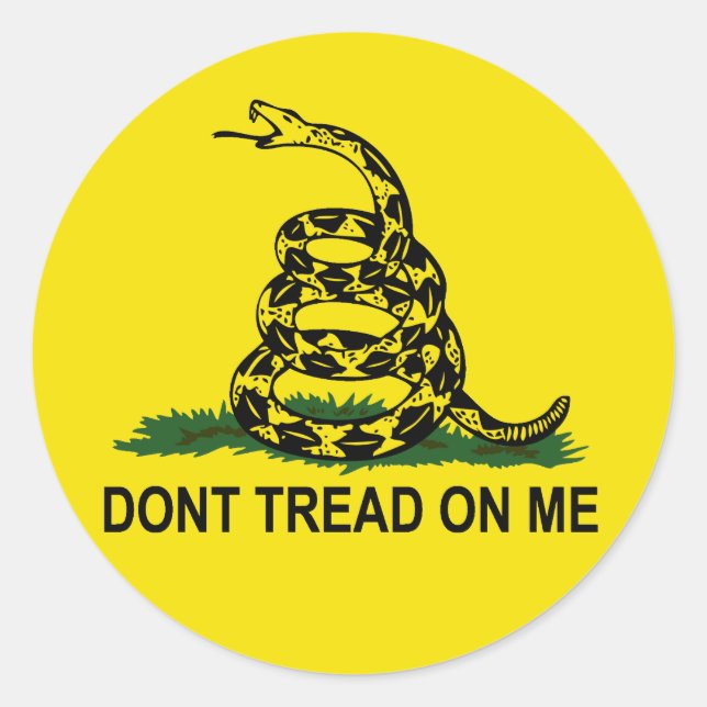 Dont Tread On Me Classic Round Sticker (Front)