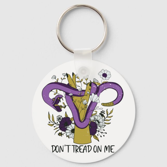 Don't Tread On Me Feminist Keychain (Front)