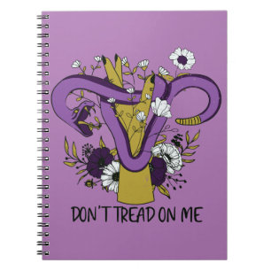 Don't Tread On Me Feminist Purple Notebook