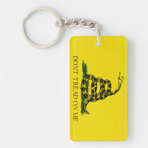 Don't Tread on Me Gadsden American Flag Keychain