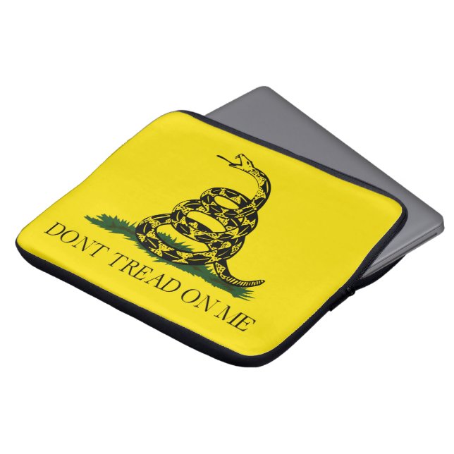 Don't Tread on Me Gadsden American Flag Laptop Sleeve (Front Top)