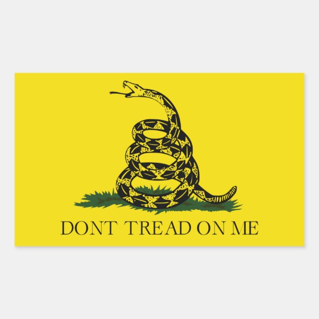 Don't Tread on Me Gadsden American Flag Sticker (Front)