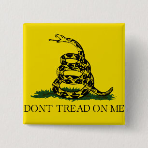 Don't Tread on Me Gadsden flag 2 Inch Square Button