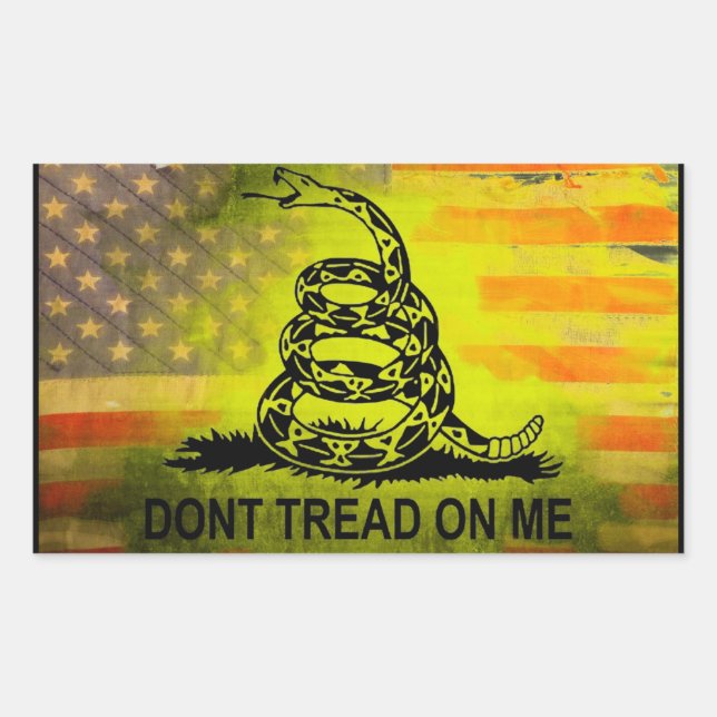 Don't Tread On Me Gadsden Flag American Flag Sticker (Front)