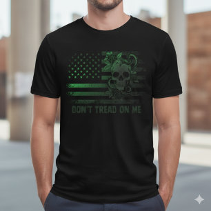 Don't Tread On Me Gadsden Flag  Black T-Shirt