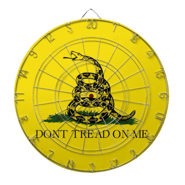 Don't Tread on Me Gadsden flag Dartboard (Front)