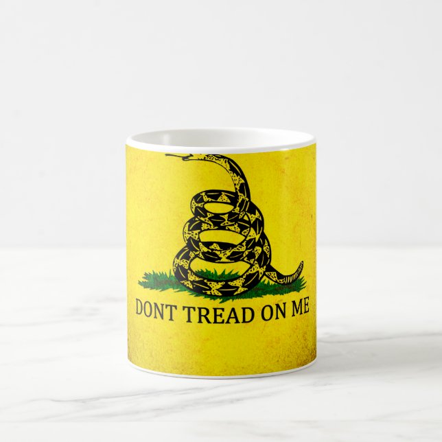 Dont Tread On Me Gadsden Flag - Distressed Coffee Mug (Center)