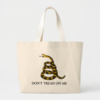 don't tread on me - gadsden flag libertarian large tote bag
