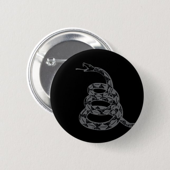 Don't tread on me Gadsden flag Libertarian Snake 2 Inch Round Button (Front & Back)